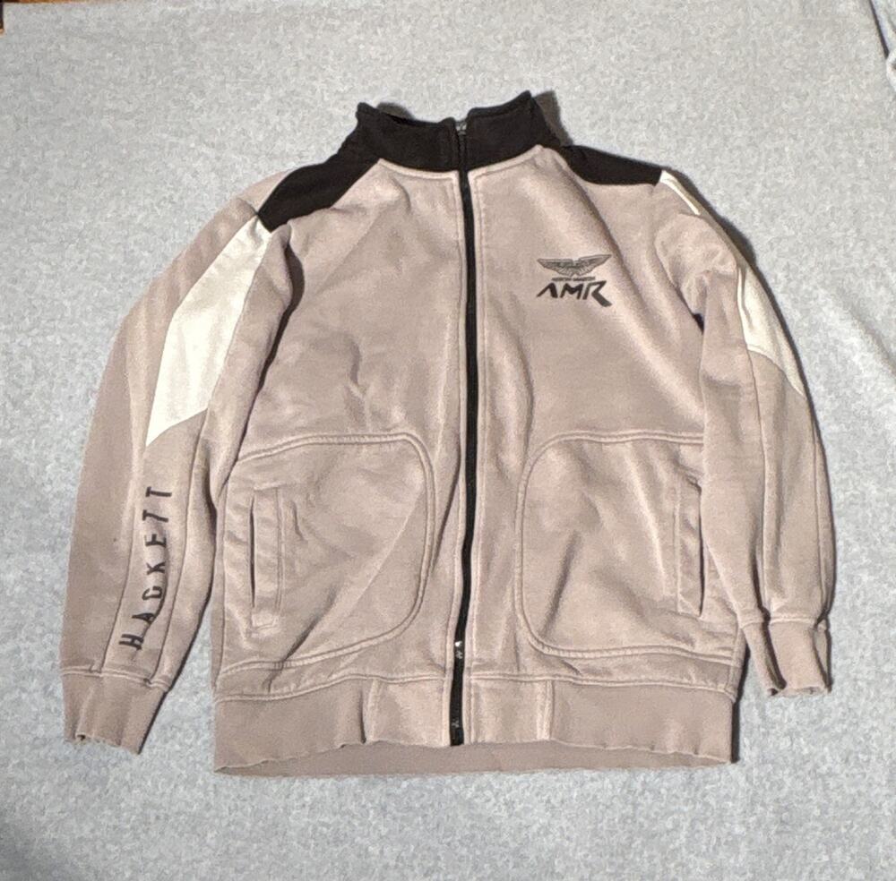 Aston Martin AMR Hackett London Men’s Beige/Black/ White Full ZiP Fleece XL